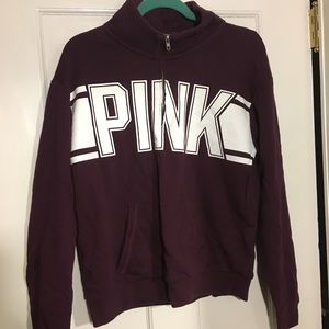 Victoria Secret Pink Maroon Quarter-Zip